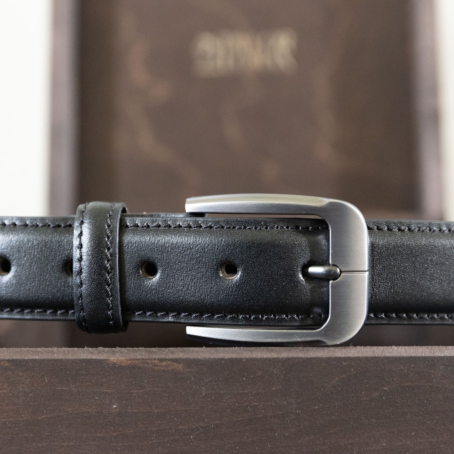 Personalised Fine Leather Belt – Black