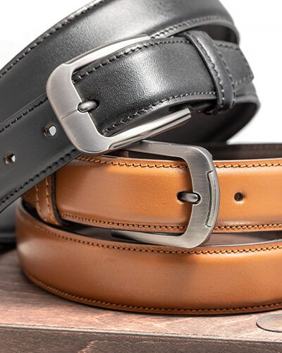 Personalised Black & Tan Leather Belts & Gift Boxes with Engraved Messages - Taylor Lomax